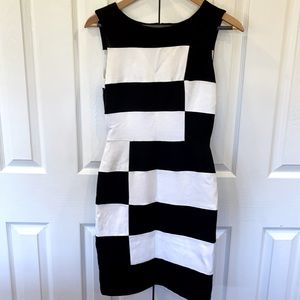 White House Black Market Colorblock Sheath Dress - size 0